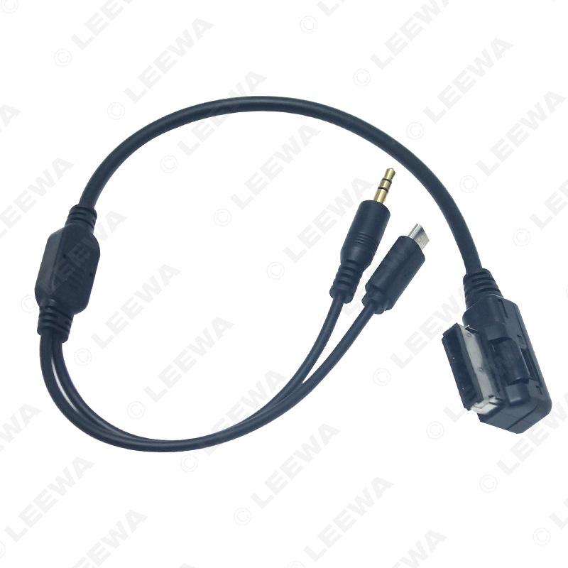 Mercedes-Benz MDI/AMI/MMI To Micro USB/DC3.5mm AUX Audio Cable