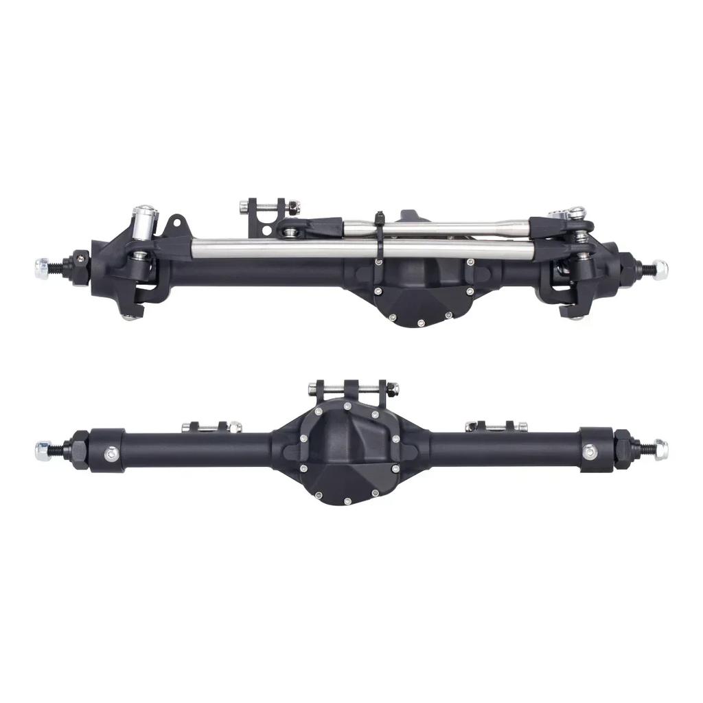 Алюминиевая цельная конструкция Передний Задний Смещение Прямой Мост Комплект для 1/10 RC Краулера Axial SCX10 II VS4-10 Рок Траки Запчасти