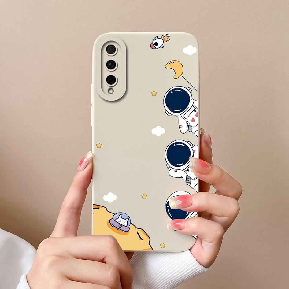 For Huawei Y5 Y6 Y7 Y9 Prime Y9S Y7A Y9A P Smart Pro Phone Case Cover Shockproof Matte Anti Drop Liquid Soft Silicone Astronaut For Huawei Bumper
