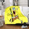 Мягкий плюшевый диван-кровать CartoonS-Spongebob, одеяла для пикника с героями мультфильмов, современное фланелевое одеяло Gedruckt Bettdecke Geschenk
