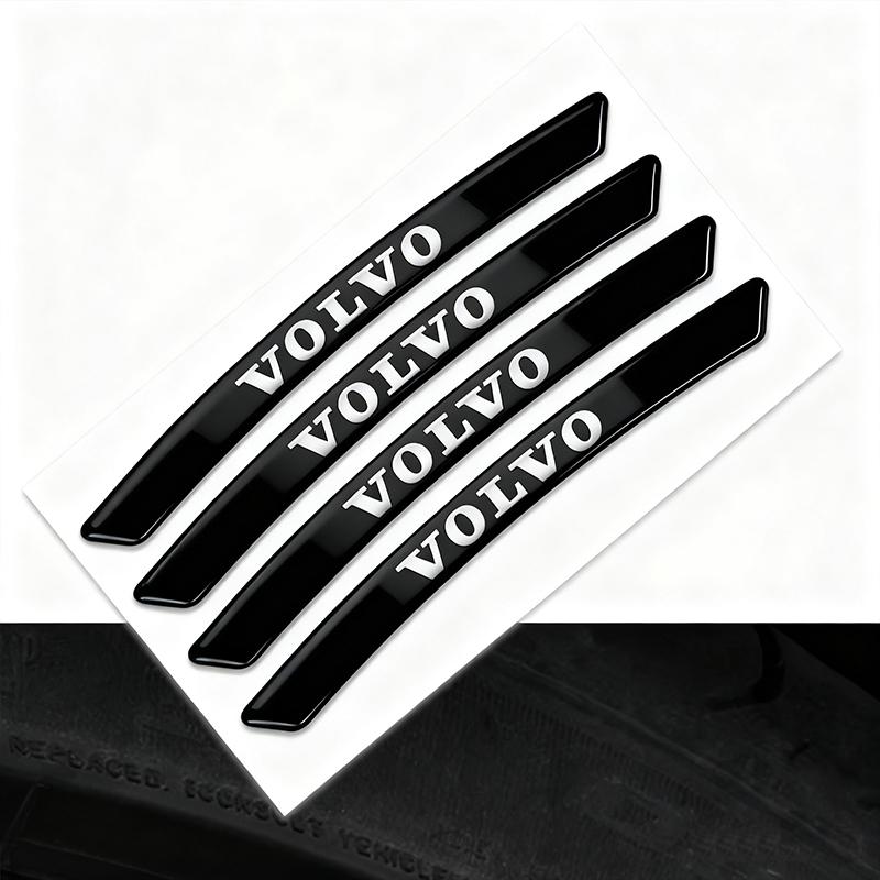 Car Wheel Rim Stickers 4PCS Auto Wheel Hub Decal for Volvo Rdesign Polestar AWD V50 S60 XC60 S40 XC40 XC90 V60 S80 S90 V90 V70