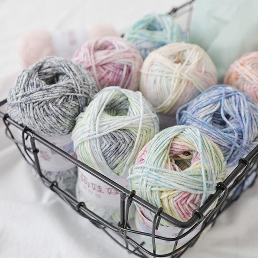 Новая функциональная молочная хлопковая швейная пряжа для вязания крючком, тканая нить, моток пряжи, сделай сам, ручное вязание