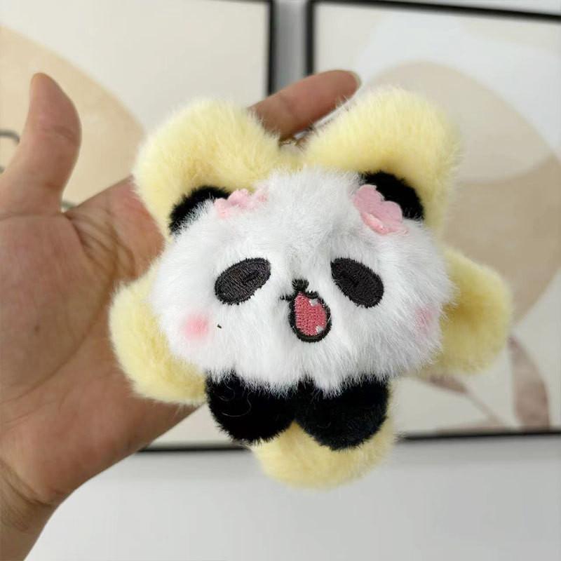 Creative Sunflower Panda Plush Toy Adorable Keychain Soft Stuffed Animal Gift 10-15cm
