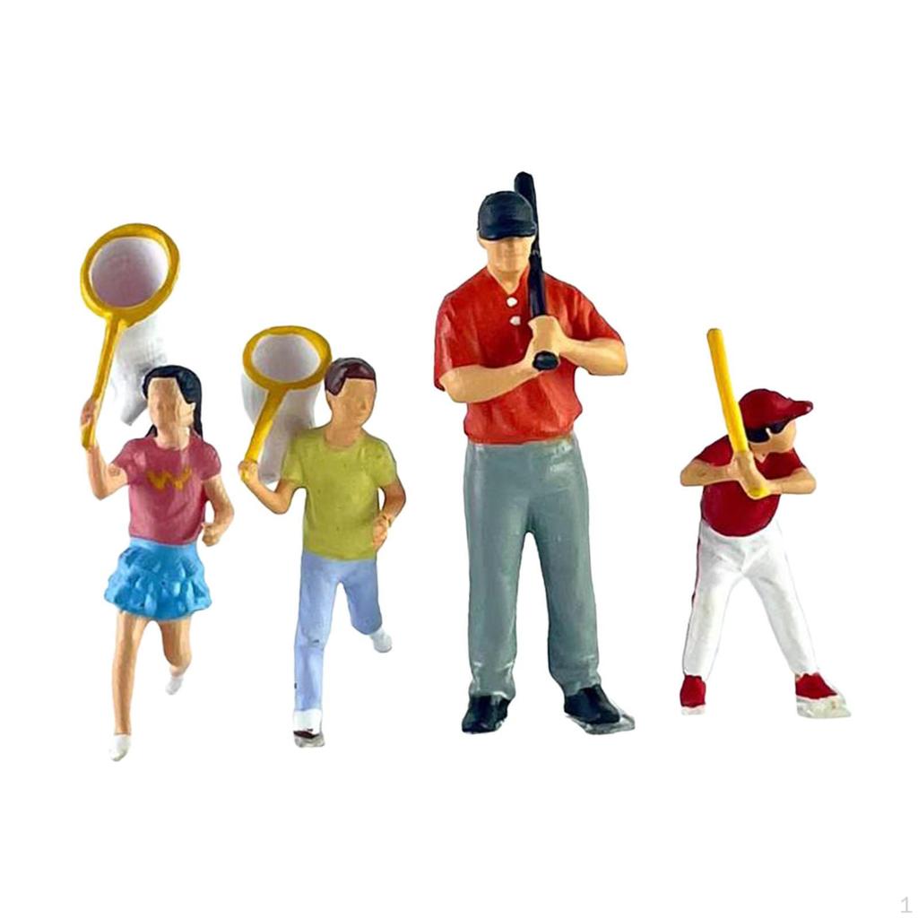 1/64 Миниатюрные фигурки людей Диорама Фигурки Коллекция из смолы Поделки Раскрашенные вручную для