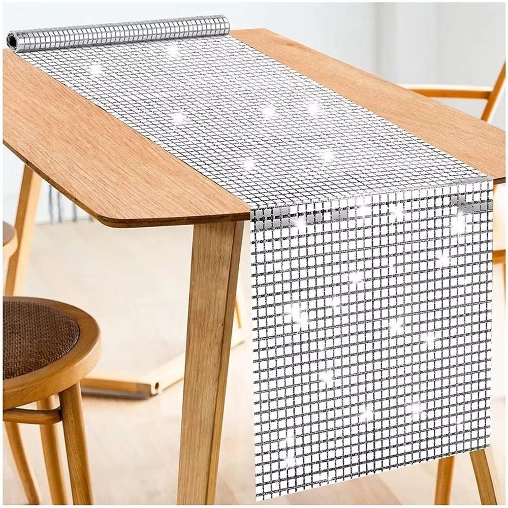 30*120cm Table Runner Mirror Glitter Sequin Dining Table Decoration Table Cover Festival Supplies