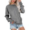 Women's Fashion Sweatshirt Round Neck Long Sleeve Solid Color Casual Loose Pullover Sweatshirt Sweater