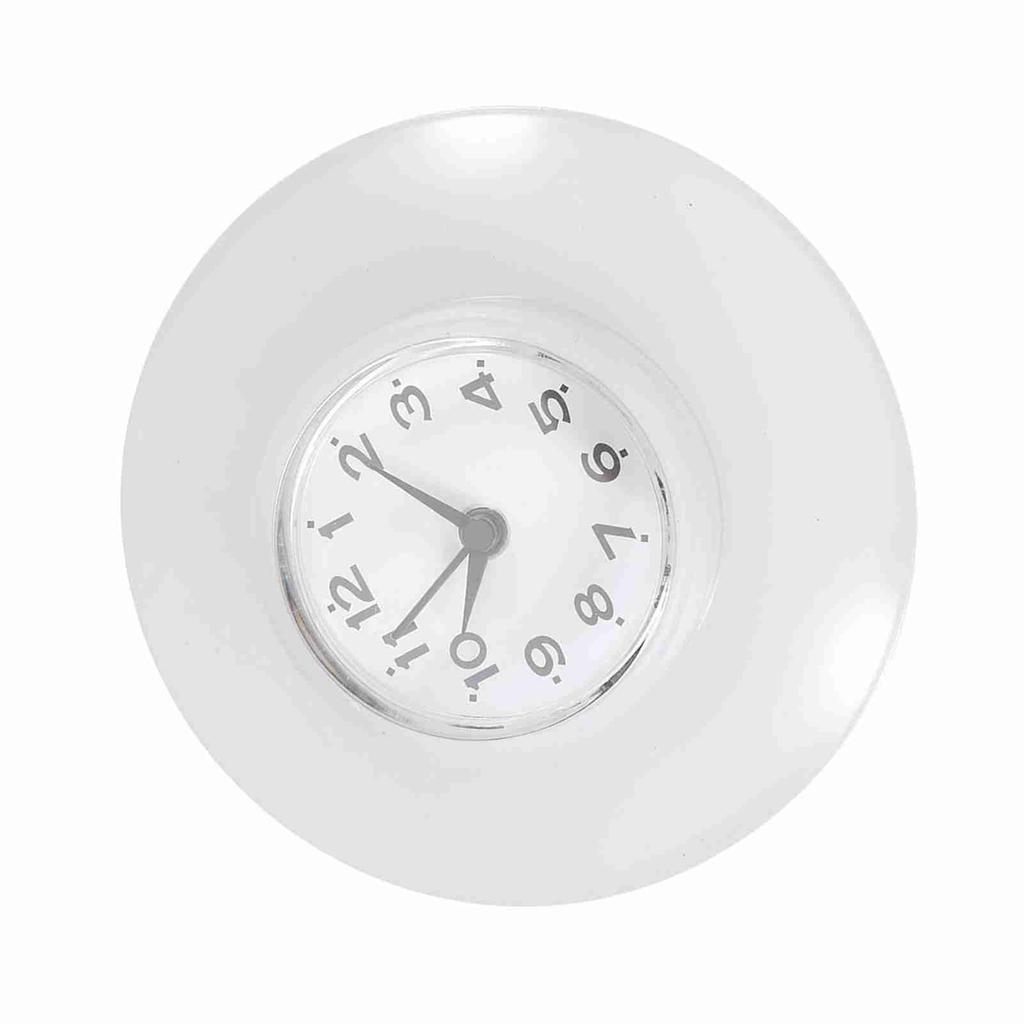 Ванная Кухня Зеркало Присоска Настенные Часы Душ Водонепроницаемые Кварцевые Часы Украшения Белый