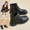 Black Martin Boots Women's Winter New Versatile Casual Short Boots Thick Heel Fashion Boots Women's Shoes