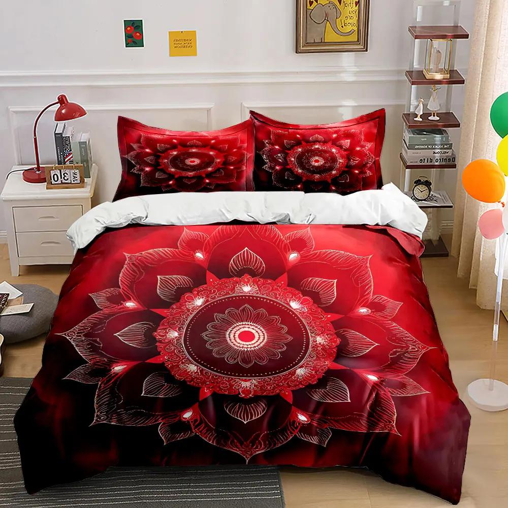 "Mandala Art Set Decoration" Soft Comfortable Duvet Cover Bedding Set Included 1*Duvet Cover & 2*Pillowcases, gift