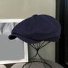 Unsiex Hat Solid Color Vintage Short Curled Brim Lightweight Decorative Cotton Beret Solid Color Octagonal Cap Adult Headwear