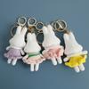 Cartoon Carrot Bunny Keyrings Knitting Rabbit Doll Pendant Crochet Keyrings  Friends Gift