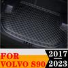 Car Trunk Mat Waterproof AUTO Tail Boot Carpets High Side Cargo Pad Cover Liner Fit For Volvo S90 2017 18 19