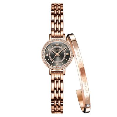 OLEVS Watch Set Watch with Bracelet Mechanical Watches High Quality Stainless Steel Calendar Waterproof to 3 ATM Luminous Womens - Легко читаемые -