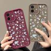 Синий матовый чехол для телефона с цветочным узором для iPhone 16 Pro Max 15 Pro 14 13 12 11 XS XR 8 7 защита линз TPU противоударный мягкий силиконовый бампер чехол