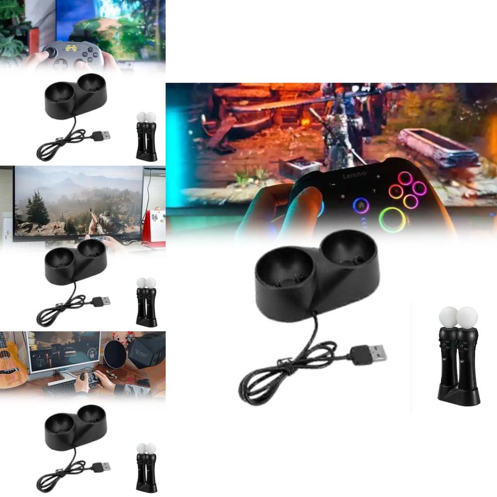 Зарядная док-станция для PS4VR с быстрой зарядкой для контроллеров PS4 Move VR, подходит для игровых энтузиастов