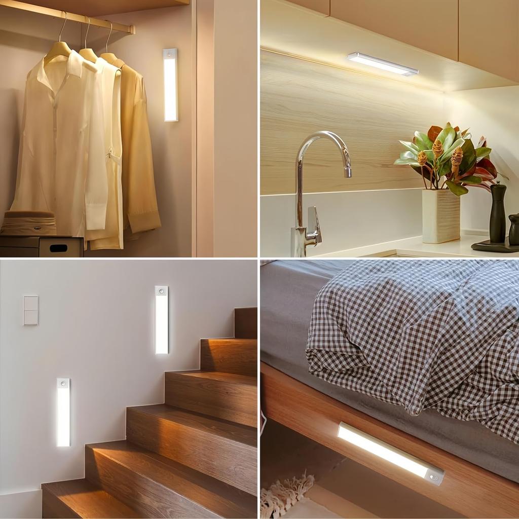 WQY датчика движения света для помещений перезаряжаемый светодиодный барный светильник светодиодный светильник барный светильник для шкафа кухонный светильник плавное затемнение комната прихожая коридор кухня