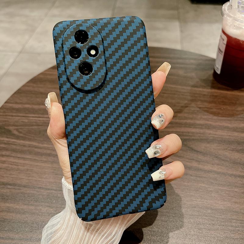 Чехол для Honor 200 5G, текстура углеродного волокна, противоударный, жесткий ПК, чехол для телефона