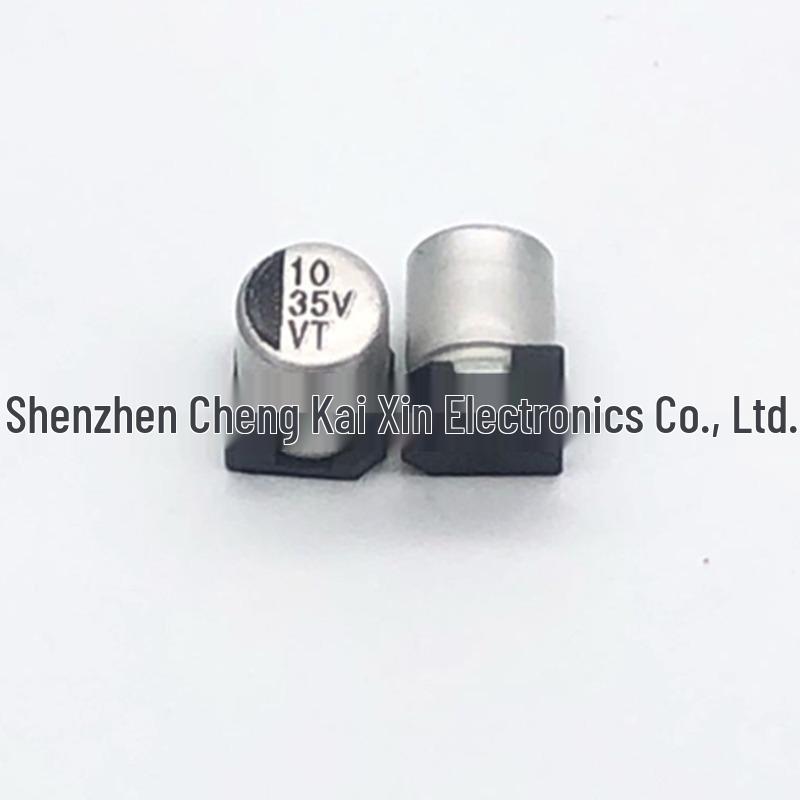 VT Series SMD Aluminum Electrolytic Capacitors, 35V 10uF, Chip Size 5x5.4