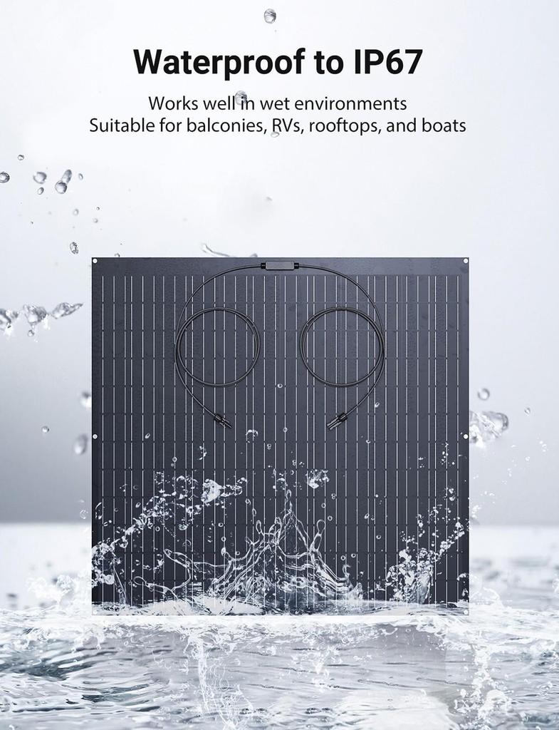 LIONSHEE LS-SP240 240 Вт Гибкая солнечная панель 2 шт., 17,55% Высокая эффективность, Гибкая до 120°, Монокристаллическая солнечная ячейка 182x83 мм