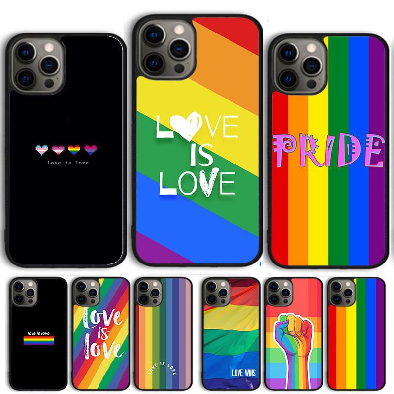 LGBT Same Love Rainbow Flag Phone Case For iPhone 17 Air 14 15 16 13 12 Cover For Apple Pro Max Plus Coque