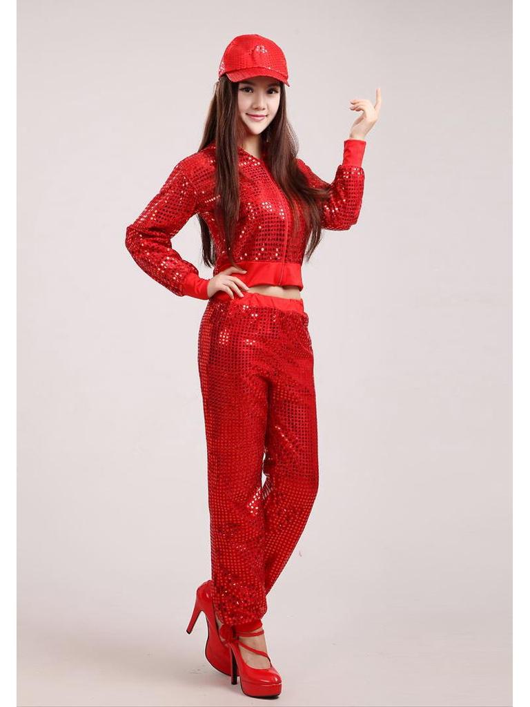 Женские костюмы для выступлений: Костюмы для взрослых в стиле джаз, модерн, стрит и хип-хоп, расшитые блестками