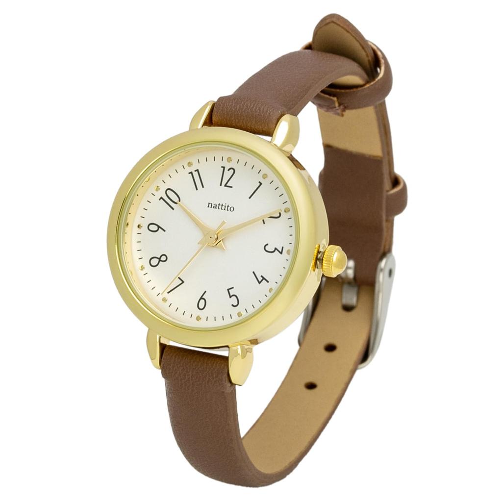 Watch Analog Leather Strap Simple Easy To See Brown Lloyd [Fieldwork] Women's YM092-5