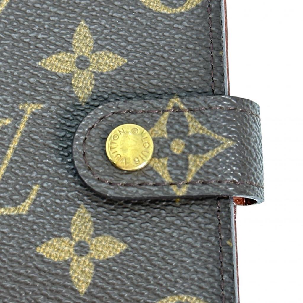 Louis Vuitton Monogram Agenda PM Notebook Cover Monogram Canvas Brown R20005 Used