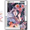 Cross Stitch Kit DIY Diamond Embroidery Girls and Flowers Diamond Painting Home Decor