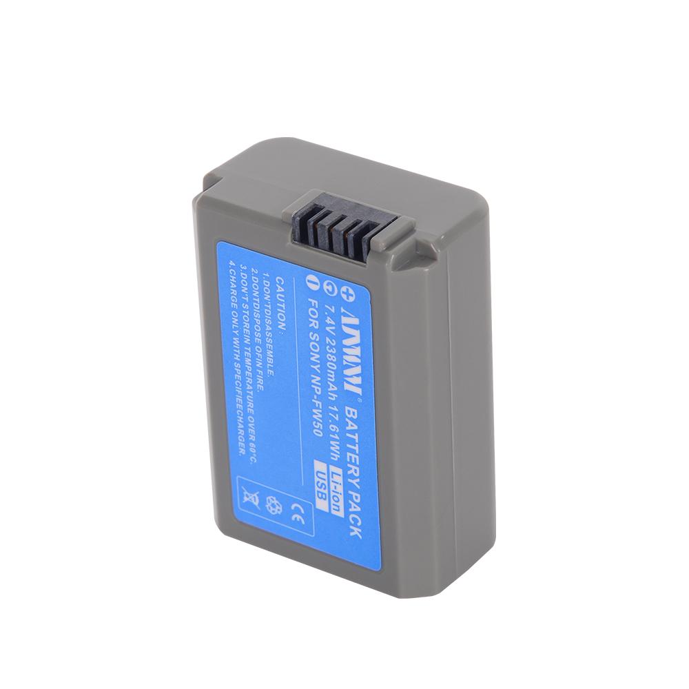 AJNWNM 7.4V 2380mAh USB NP-FW50 NP FW50 NPFW50 Аккумулятор для Sony Alpha a 6500a 6300 A6000 A5000 A3000 NEX-3 a7R a7S NEX-7