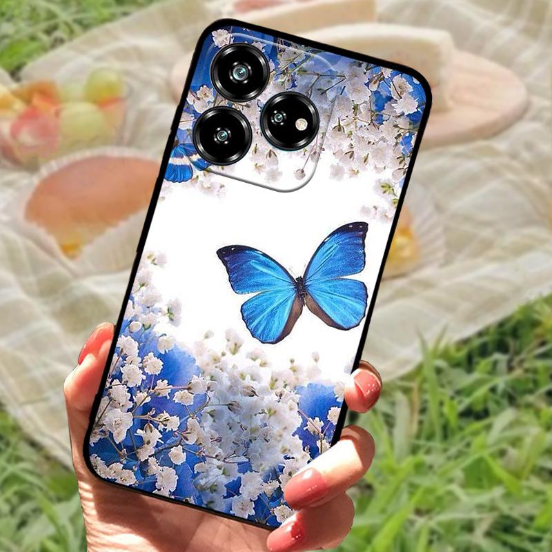 For ZTE Blade V60 Coque Case Nubia V60 Phone Protective Soft Silicone Funda Cover For ZTE Axon 60 4G Z2356 Bumper Fashion Floral