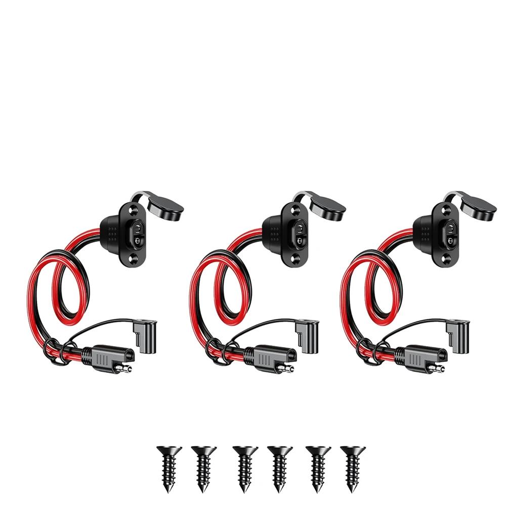 Жгут с быстроразъемным разъемом SAE Адаптер SAE Штекер к гнезду Кабель 1 фут 12AWG Удлинитель SAE