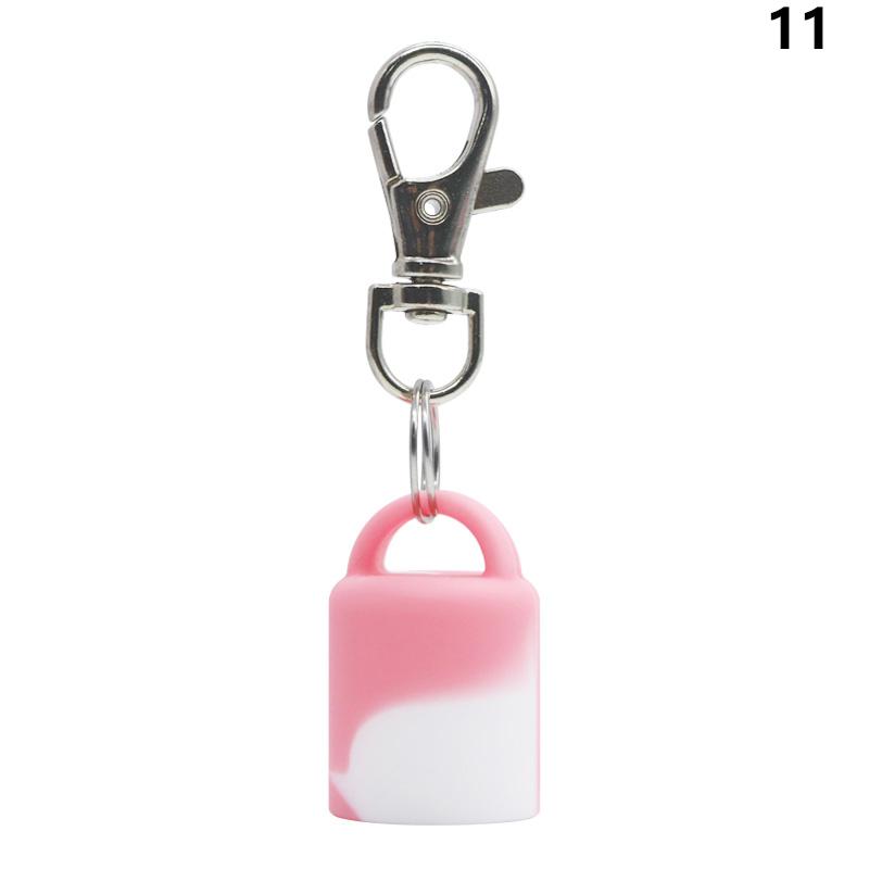 Practical Silicone Keychain Cap lip gloss accessories Portable Durable Holder Keychain Compatible For Lipstick Storage Cap