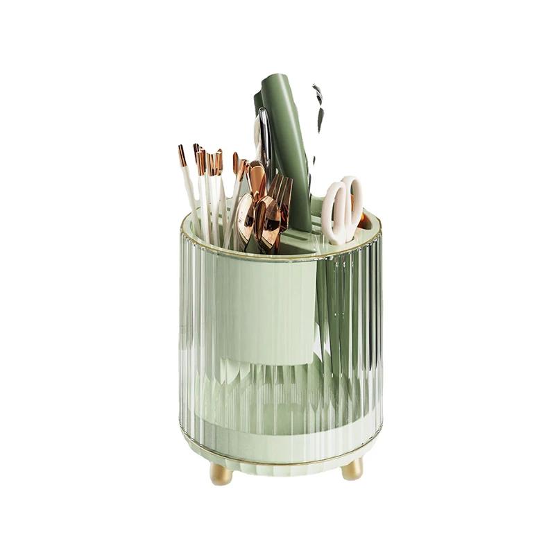 Кухонная вращающаяся подставка для ножей, подставка для мисок, палочек для еды, контейнер, интегрированный ящик для хранения посуды и ножей