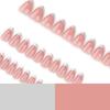 Серебряный французский типс накладной ноготь короткий миндалевидный накладной ноготь с полным покрытием простой накладной ноготь простой искусственный ноготь