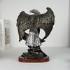1 шт. Статуэтка Орла Скульптура из Смолы Реалистичная Фигурка Орла с Вытянутыми Когтями Расправленными Крыльями Декор для Офиса Готический Подходит для Кабинета