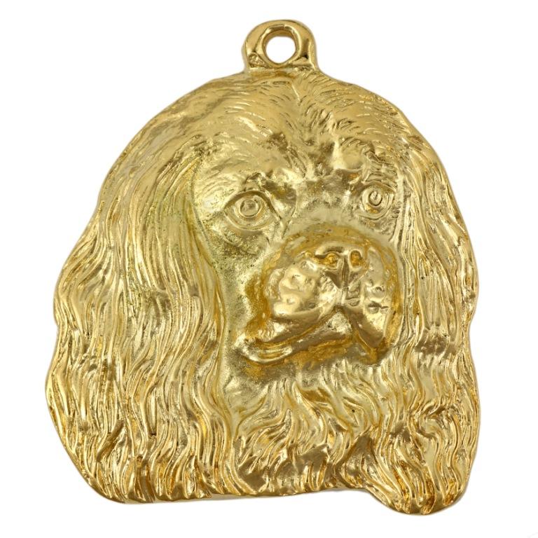 Cavalier King Charles Spaniel - Gilded Key Ring with Dog In Gift Box, Handbag Decoration, Luxury Accessory by Art-Dog Brand