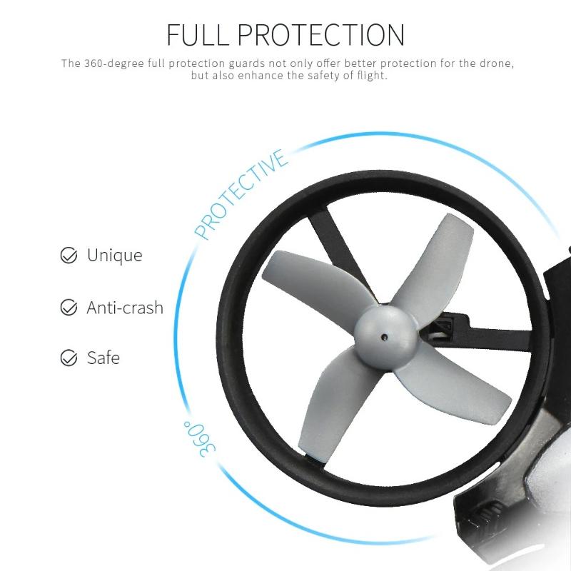 Genuin H36 Mini Drone with Light Remote Control Ship 3 Modes 2.4G Quadcopter 360° Flips and Rolls Helicopter UAV Rc Full-coverage Protective Ring