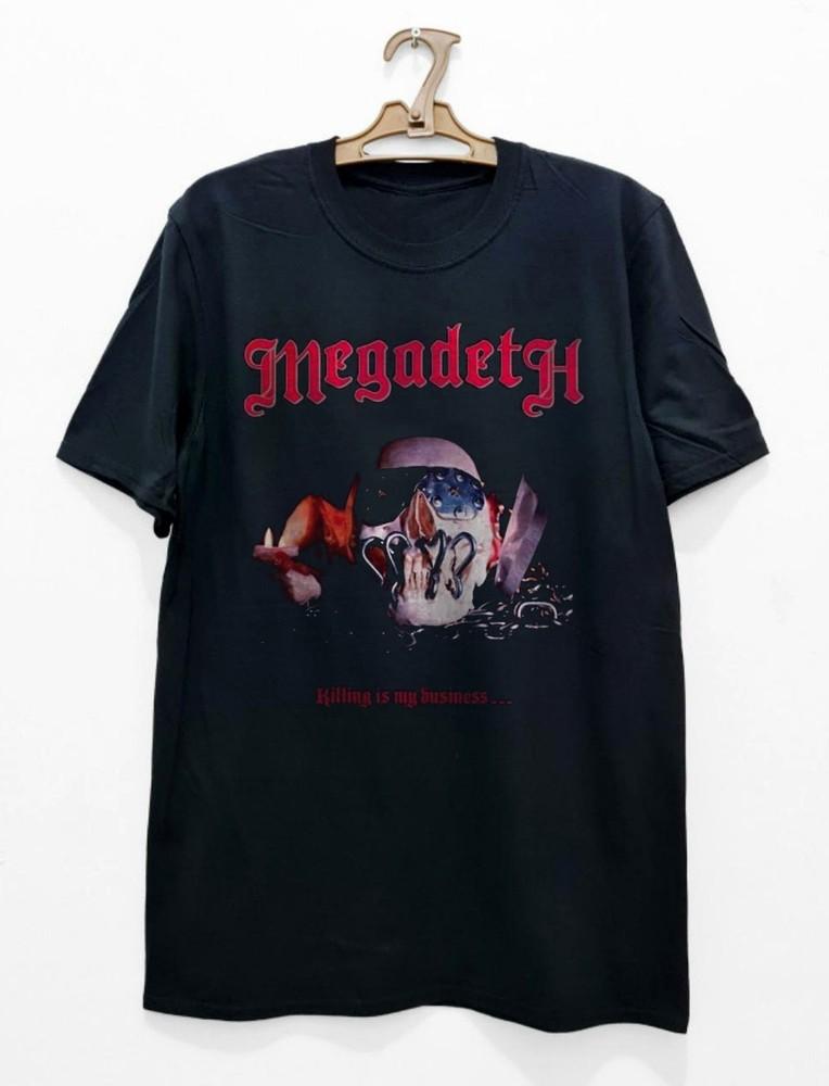Megadeth Killing Is My Business 1985 Футболка Унисекс Черная Футболка Размер S-5XL
