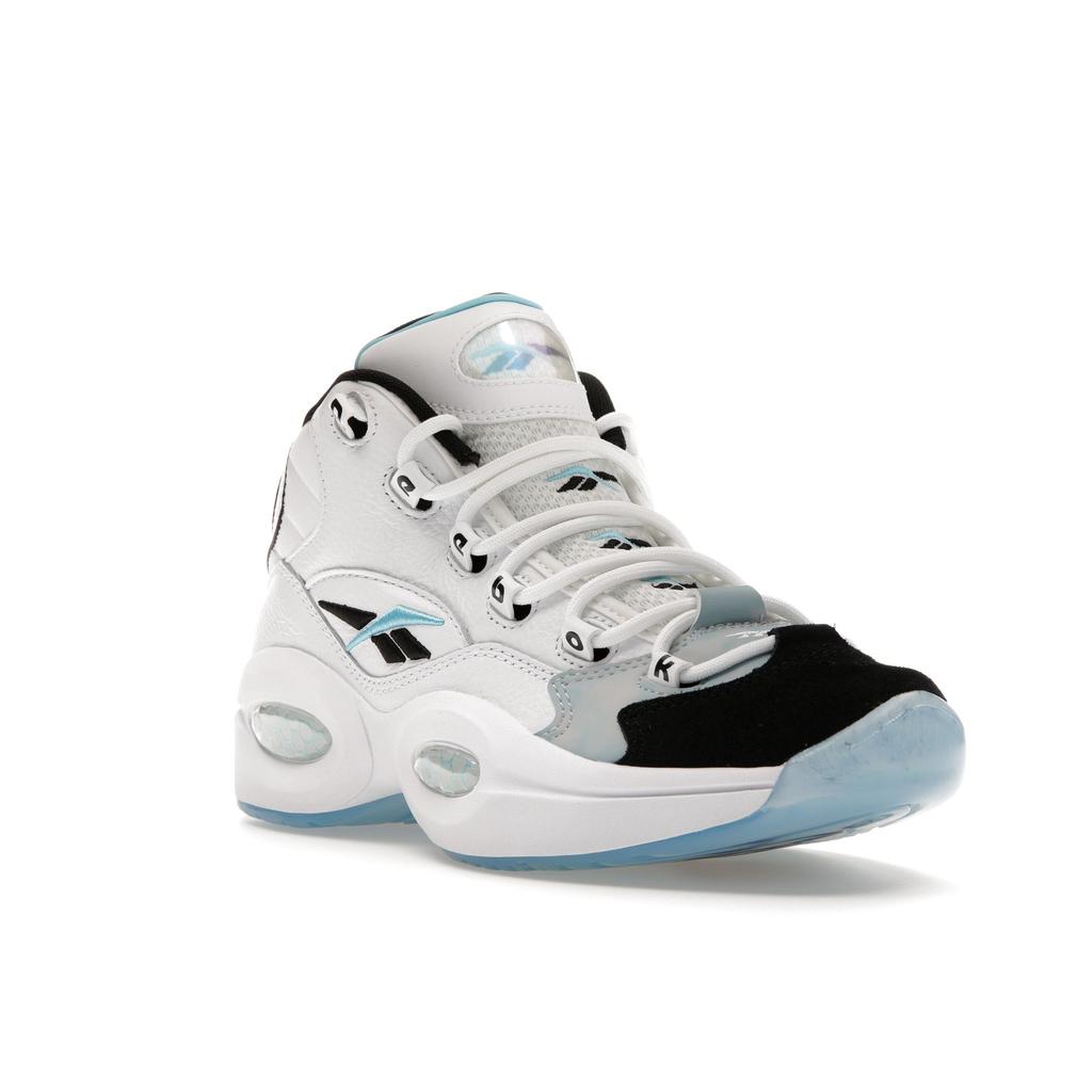 Anuel AA x Reebok Question Mid Double Toe Caribbean Sky Унисекс Кроссовки Белая Обувь-Белый Ядро-Черный IF7394