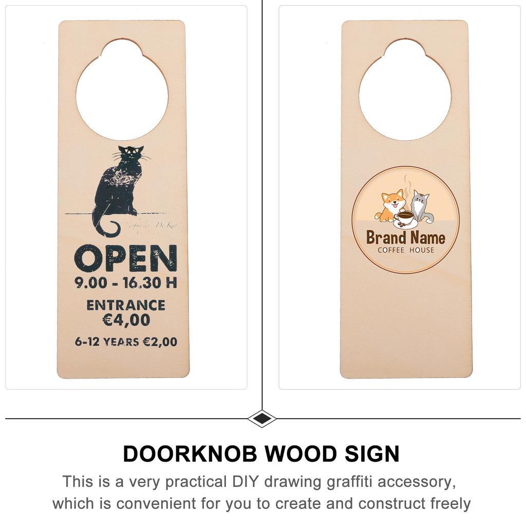 10 шт. Деревянные незаконченные пустые дверные ручки-вешалки DIY подвесная дверная вывеска картина табличка для дома спальня отель