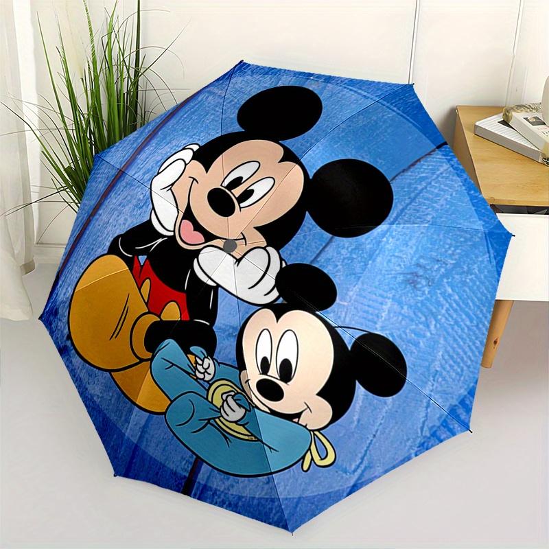1pc Mickey Mouse,Classic Cartoon Automatic Folding Umbrella: Compact 8-Bone Design Cartoon Outdoor Travel Companion, Business Umbrella, Chri
