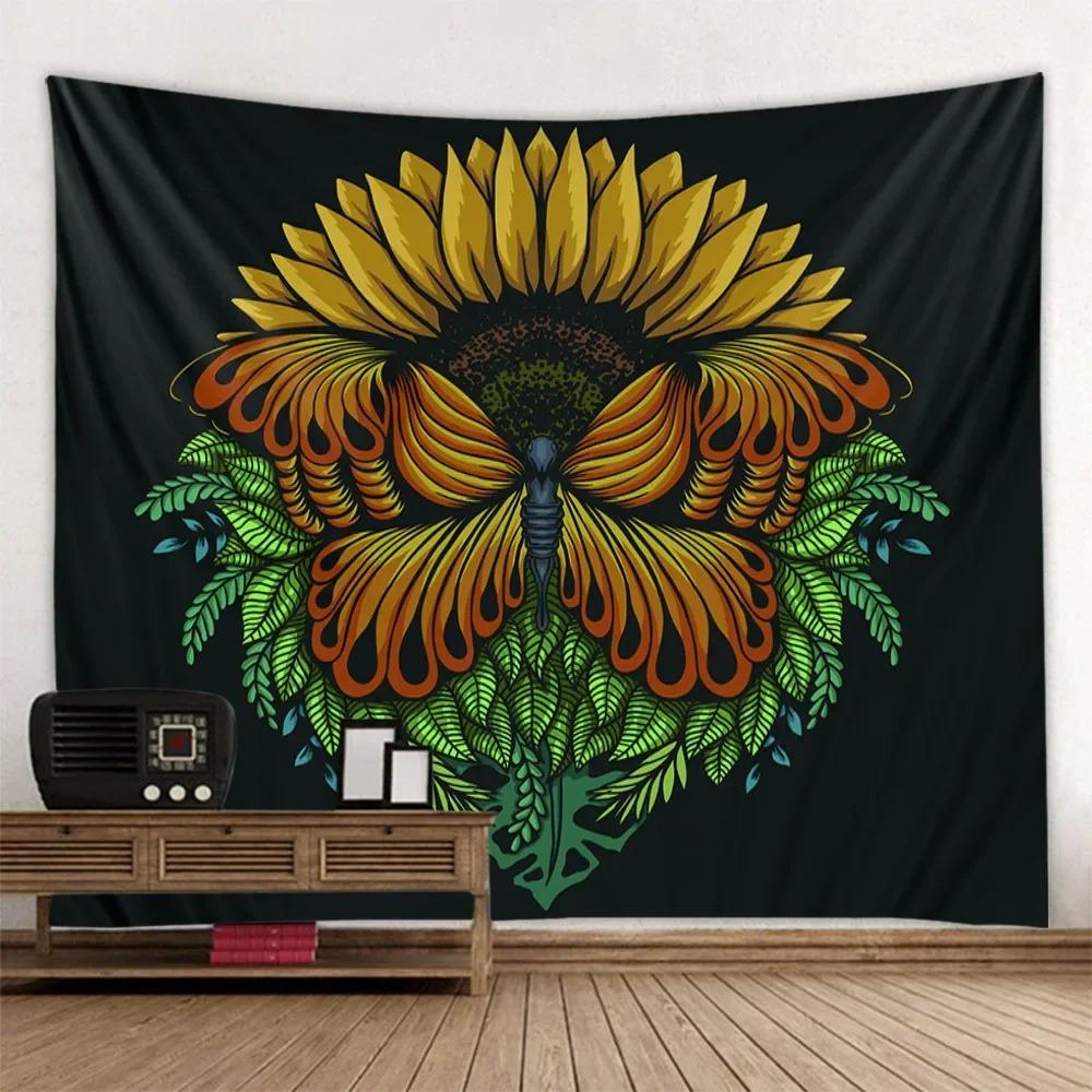 Мотылек Луна Звездное небо Искусство Декоративный Гобелен Домашний Декор Стены Офис Гостиная Гобелен