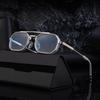 Small Frame Glasses Men'S Double Beam Retro Sunglasses Men'S High-End Full Frame Sunscreen Shades