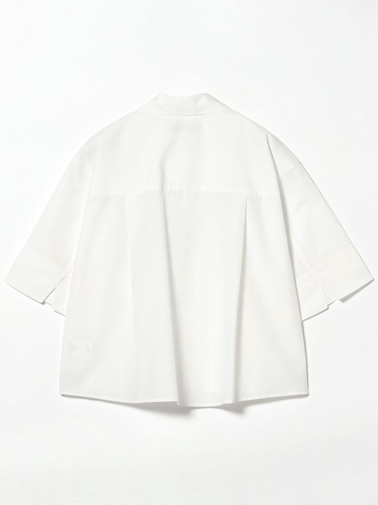 B:MING LIFE STORE by BEAMS Women's Short Sleeve Cropped Shirt (Sizes S-M) White Medium