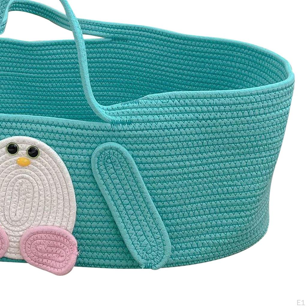 Корзина для пеленания младенцев легкая Moses для новорожденных Nursery Travel Blue