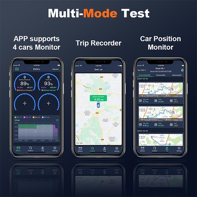 Automotive Battery Checker Stable Diagnostic Tool Vehicle Battery Diagnostic Analyzers Battery Testing for 12V Systems