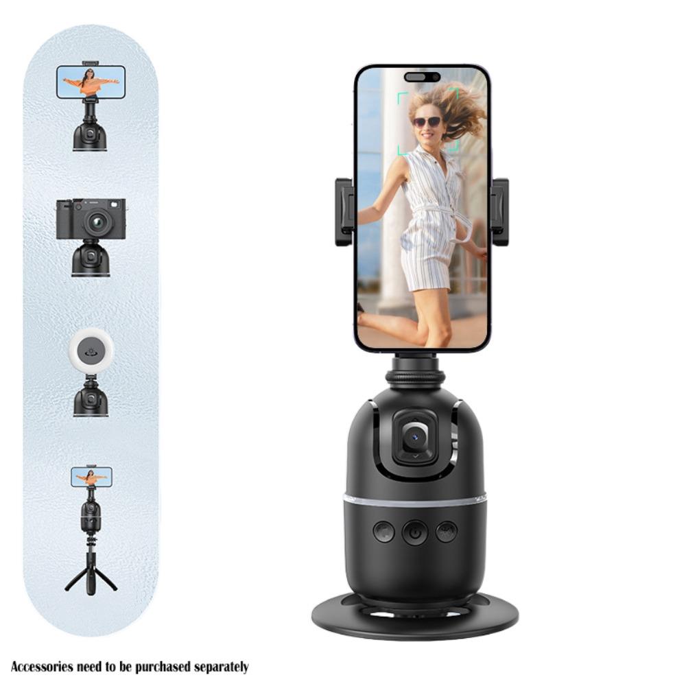 Держатель для телефона с автоматическим отслеживанием лиц и стабилизатором камеры с заполняющим светом. Короткое видео.