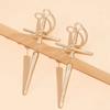 Новый готический меч Kinitial женские серьги женские ретро преувеличенные серьги-мечи