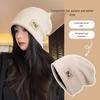 Women's Oversized Slouchy Beanie - Warm, Knitted, Cold-Proof Hat with Ear Protection for Spring and Autumn, Flattering Face Fit