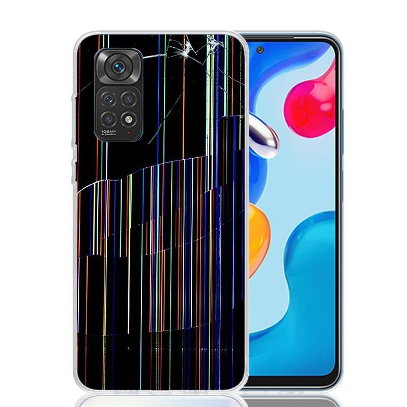 Broken Phone Screen Phone Case For Xiaomi Redmi Note 15 14 13 12S 12 Pro Plus 11S 11E 11 11T 10S 10 Art Soft Pattern Cover Redmi
